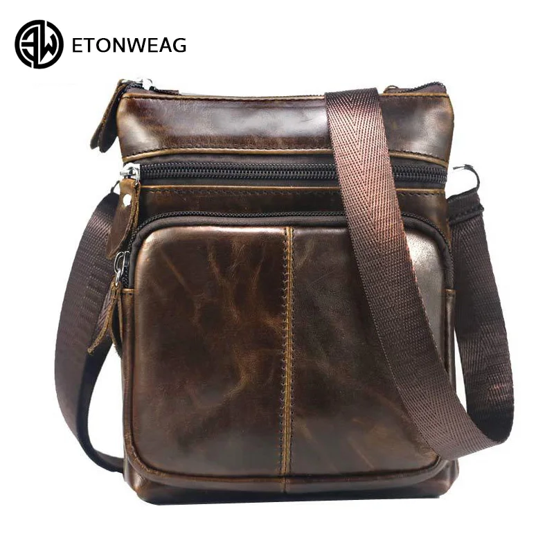 Натуральная кожа Мужская сумка человек crossbody сумки новый бренд 2018 натуральной