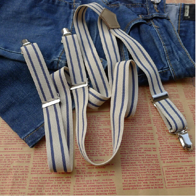 Мужские и женские эластичные подтяжки в полоску|suspender elastic|mens suspenderssuspenders striped |