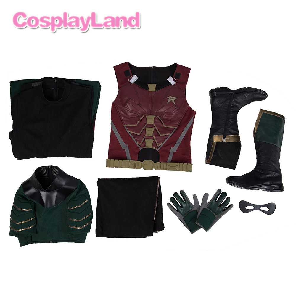 Титаны Диком Грейсоном Робин косплей Хэллоуин костюм на все тело Nightwing