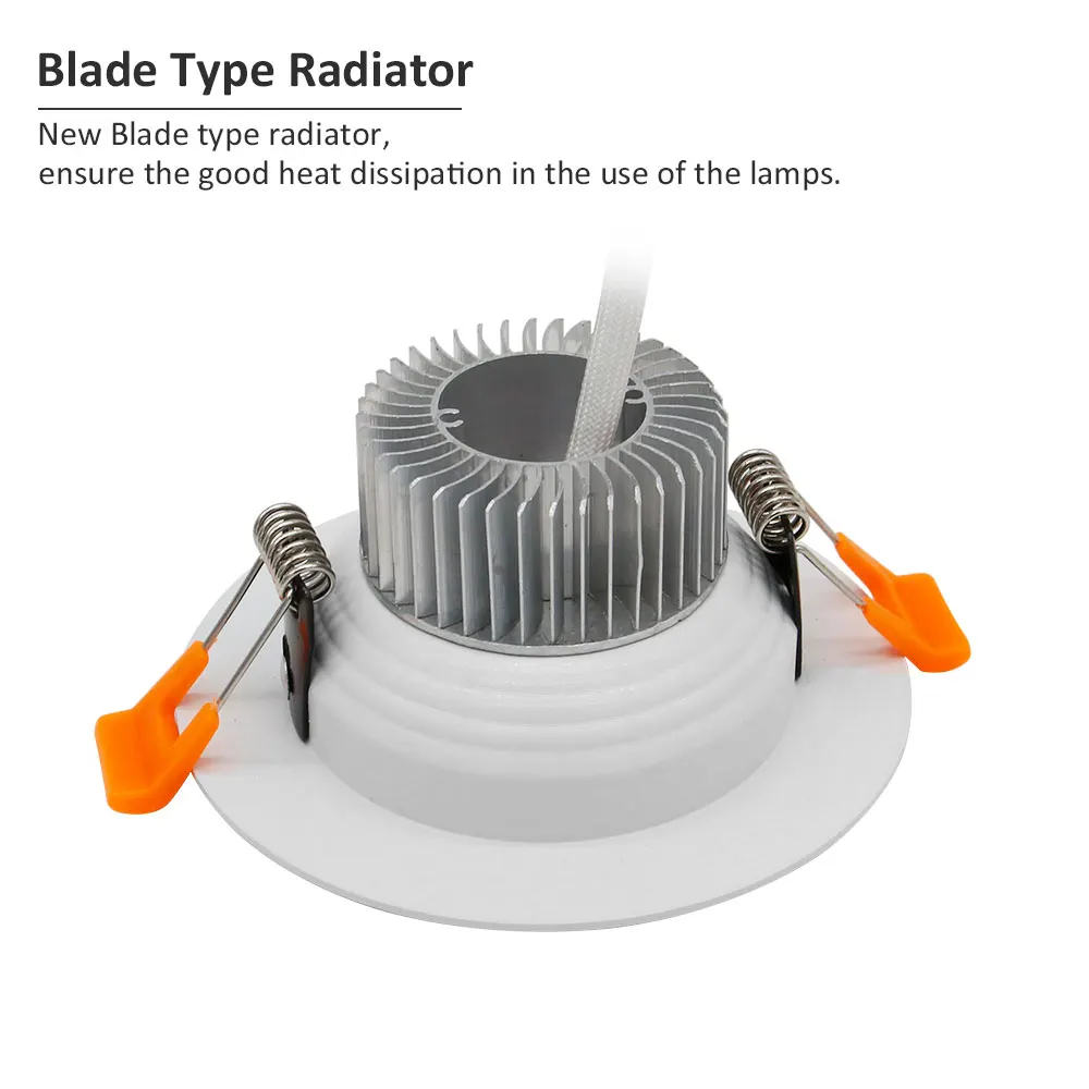 Светодиодный потолочный светильник [DBF] белый корпус утопленный высокой яркости