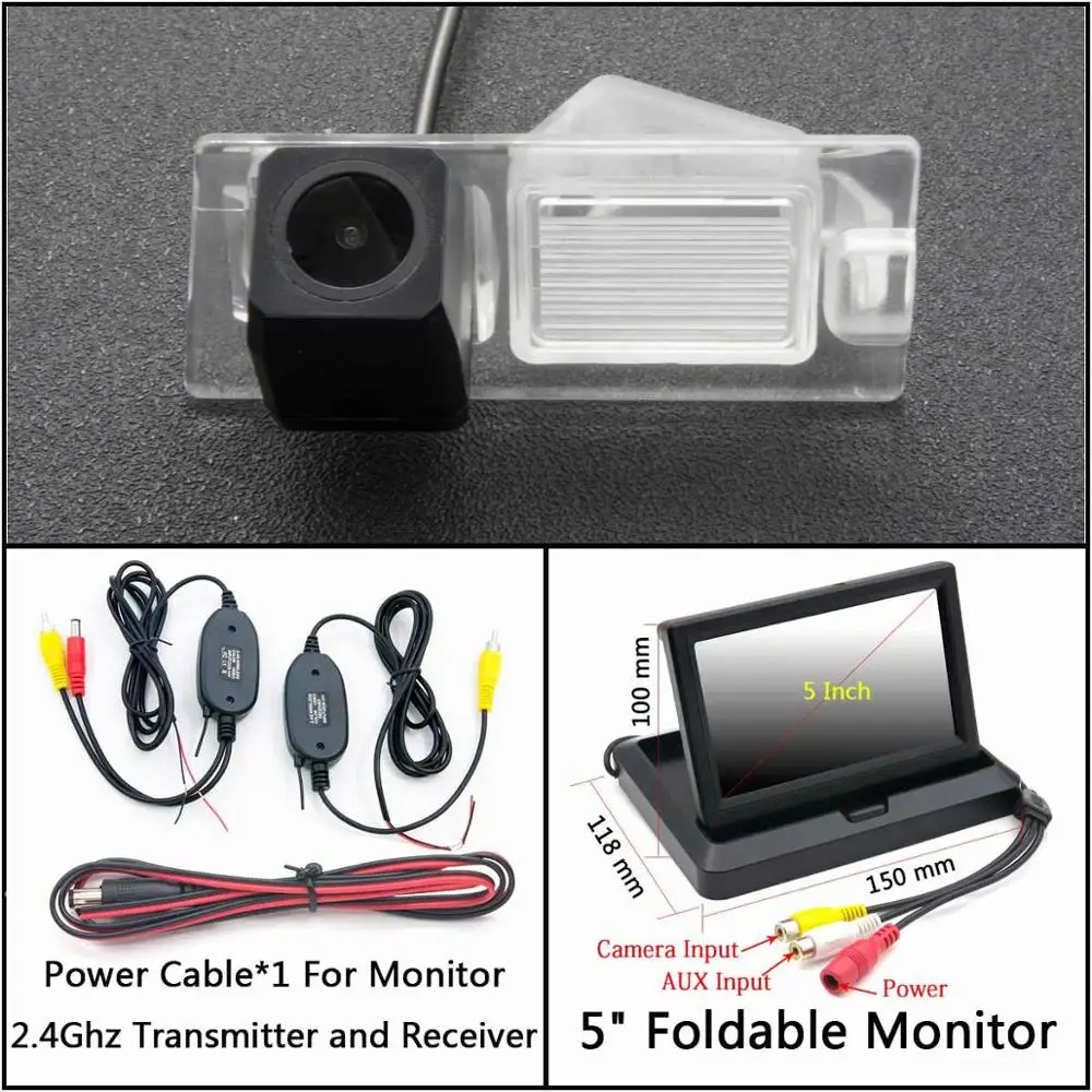 C Wireless 5 inch F HD 1280*720 резервная камера заднего вида Камера для Jeep Cherokee KL 2013 Стоянкы Автомобилей Автомобиля ЖК-дисплей зеркальный монитор - Название цвета: C Wireless 5 inch F