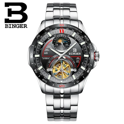 Item 2 Швейцарские BINGER часы мужские люксовый бренд мужские s часы Tourbillon автоматические механические часы сапфир reloj hombre B-MS10001G-2 - Цвет: Item 2