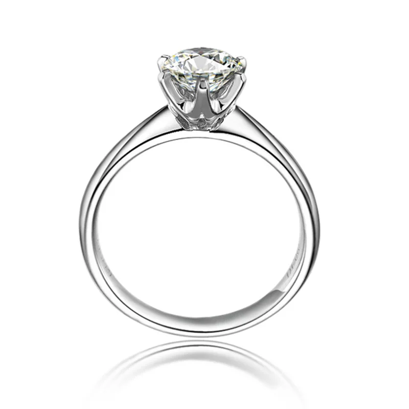 ZOCAI INFINITY NATURAL 1 0 CT GIA CERTIFIED H/SI бриллиантовое обручальное кольцо с круглой огранкой