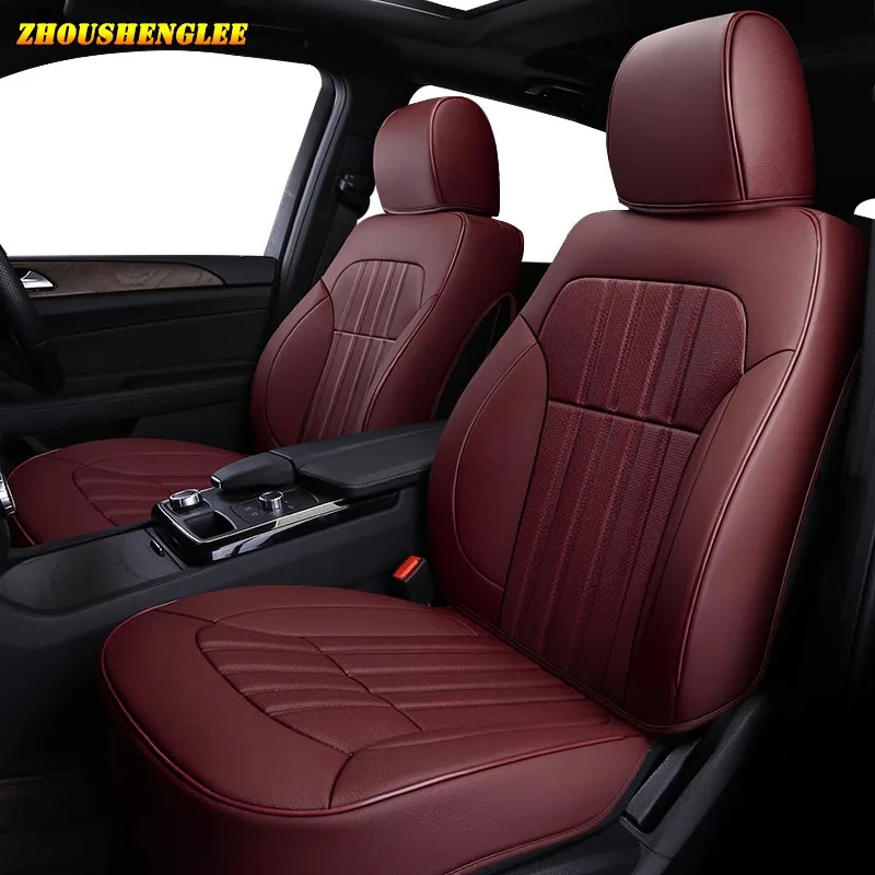 Red wine Изготовленный На Заказ Кожаный чехол для автокресла LEXUS RX270 RX350 RX450h RX300 RX330 RX400h RX200 NX200 NX300 NX300h чехол для автосидений - Название цвета: Red wine