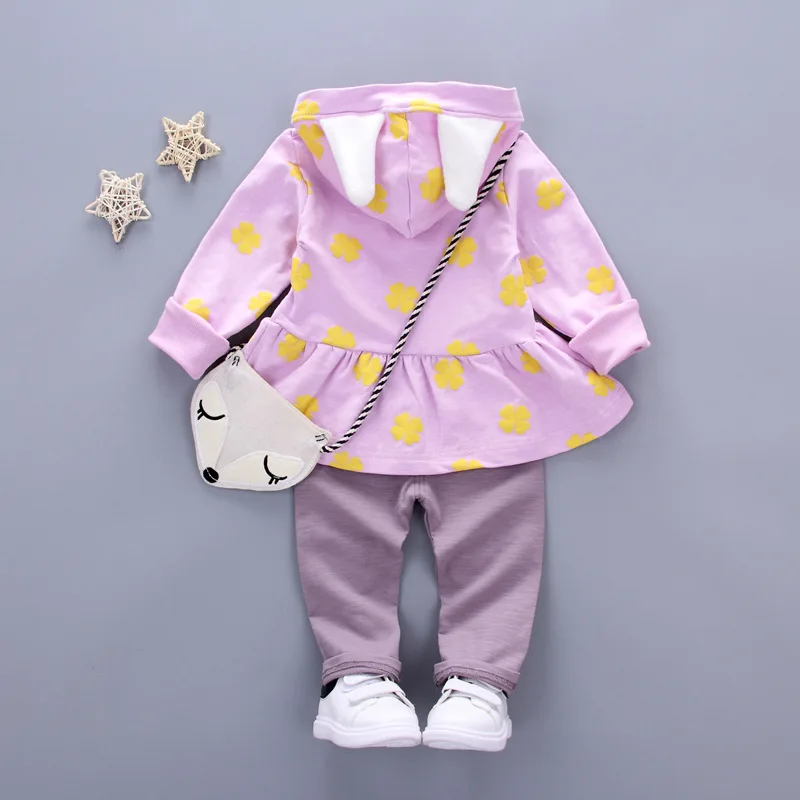 R & Z/Одежда для маленьких девочек комплекты детей 2017 г. модная милая сумка с