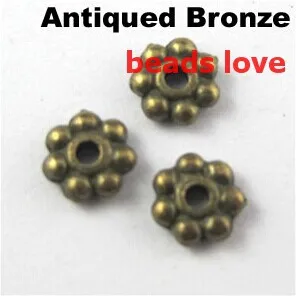 

(200Pcs/lot )6mm Pick 3 Colors Jewelry Findings Rondelle Flower Spacer Beads 6mm*2mm Dia (w02961)Free Shipping!