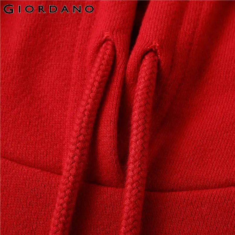 Толстовка Giordano мужская с капюшоном флисовая толстовка свитшот длинный рукав