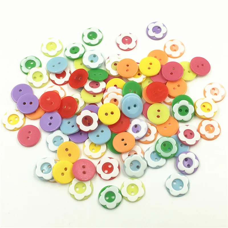 BN0307 100pcs Tpsmc 100 шт./компл. смешанные полимерные пуговицы смешанные цвета круглые Швейные Скрапбукинг DIY пуговицы Швейные аксессуары - Цвет: BN0307 100pcs