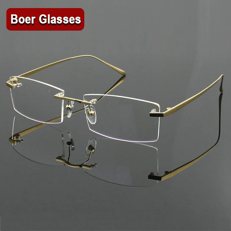 100% чистая титановая мужская оправа для очков оптические очки RXable без оправы