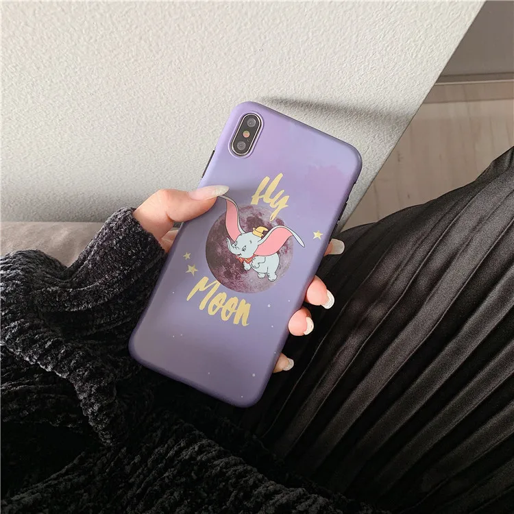 Cute Animation Cartton Dumbo Phone Case For iPhone 7 Puls 6 6S 8 X XS XR Xsmax Cases Matte Soft Silicone Back Cover |