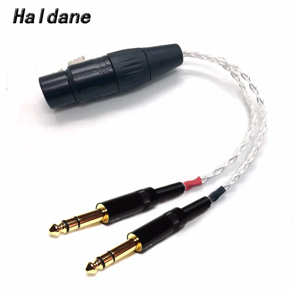 Бесплатная доставка Холдейн 2x6 35 мм 1/4 &quotмужчина к 4Pin XLR бланшированный аудио 8