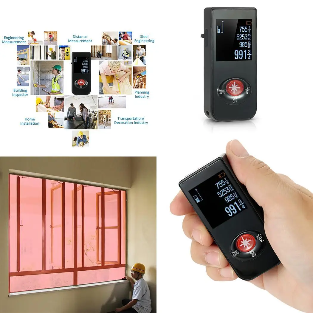 Laser Range Finder Infrared Electronic Ruler USB Charging Measuring Instrument Kit Architecture design 20 70 0 05 30m | Инструменты