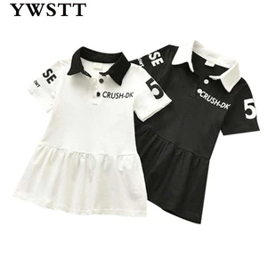Girls  Sports Dress 2018 New  Summer Baby Teenis Dress GirlsComfortable Letters Casual Sports Dress Kids Polo Dress