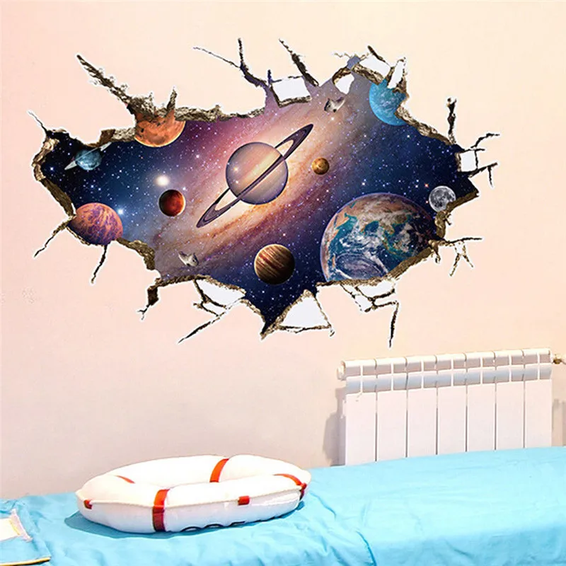 Самодельные настенные 3d наклейки с галактическим пространством съемные