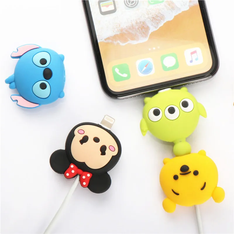 Мультяшный стежок кабель защита для iphone11 78plus Usb зарядное устройство провод