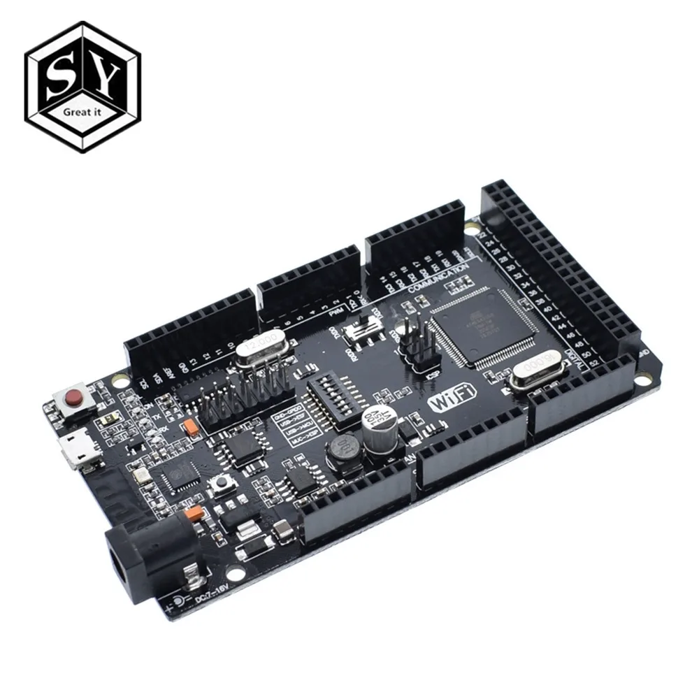 Great IT Mega+ WiFi R3 ATmega2560+ ESP8266 32M USB-TTL памяти CH340G совместимый для Arduino Mega NodeMCU ESP8266