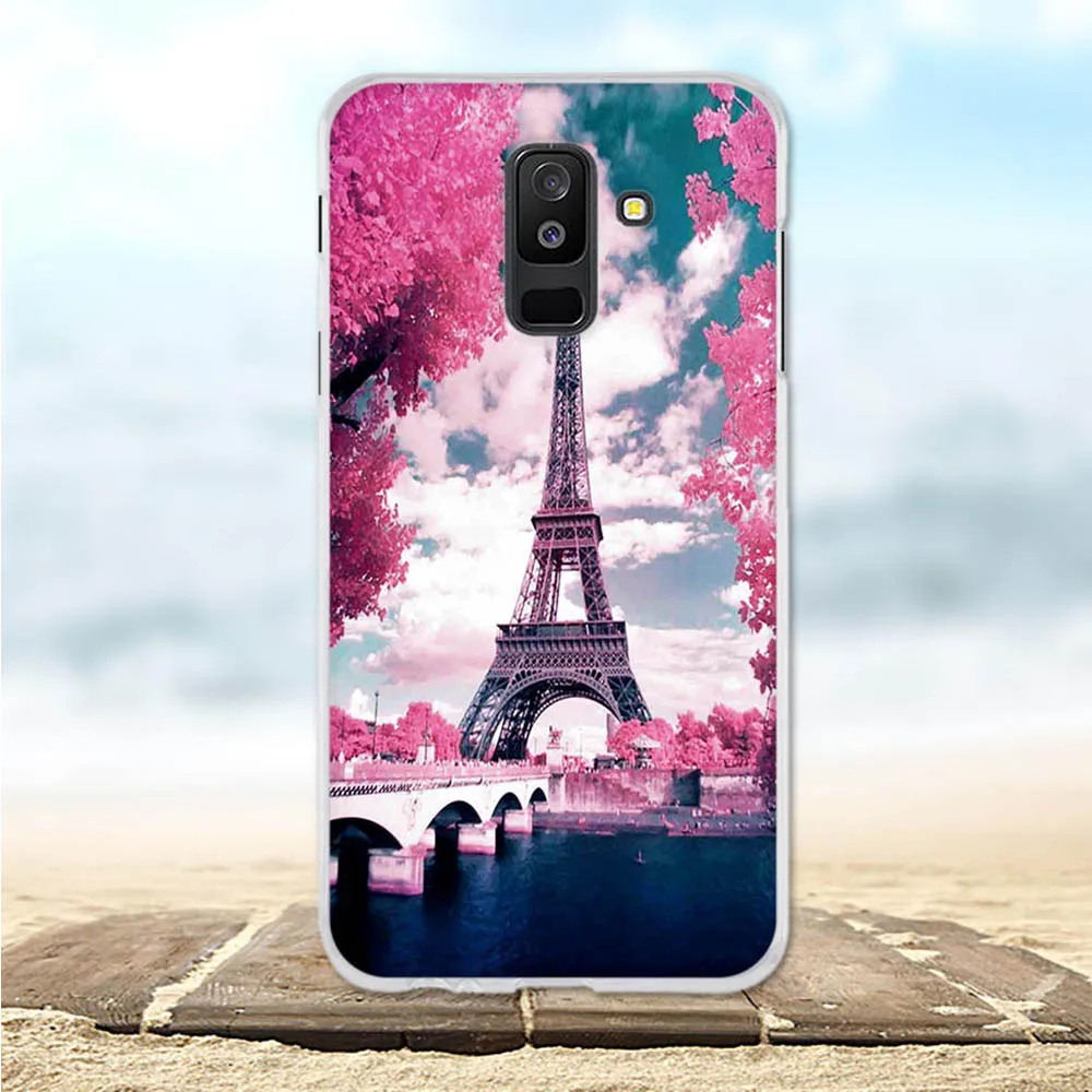 Чехол для Samsung Galaxy A6 Plus 2018 окрашенный защитный силиконовый чехол 3D с милым котом A9