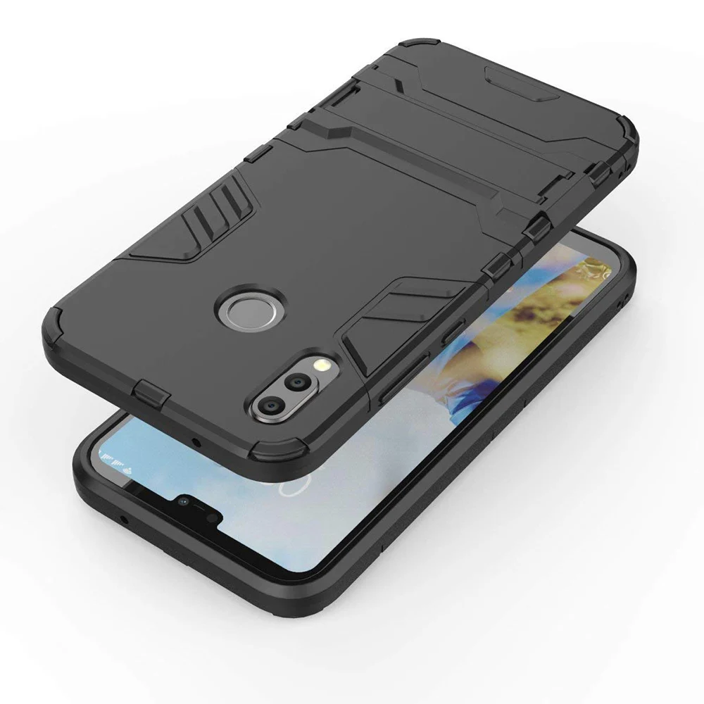 Чехол Hsmeilleur для Huawei P20 Lite двойной слой прочная броня ТПУ бампер ПК чехол подставка