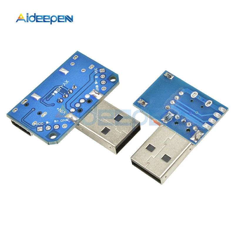 4 контактный разъем Micro USB к Type C A штекер гнездо 2 54 мм P|Соединители| |