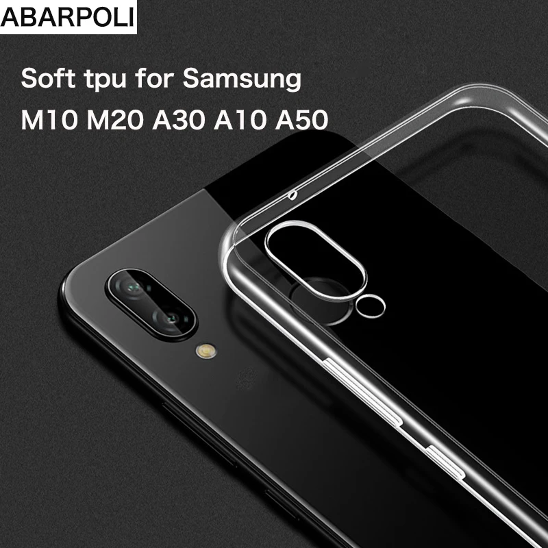 Для Samsung Galaxy A50 A30 Анти-ударный мягкий чехол из TPU для M20 M30 M10 прозрачный силиконовый чехол.