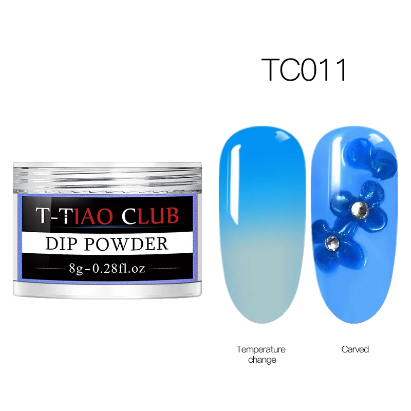 T-TIAO клубный термальный меняющий цвет погружающийся порошок для ногтей изменение температуры акриловый блеск пылезащитный пигмент Сделай Сам маникюр Дизайн ногтей - Цвет: AAS04145