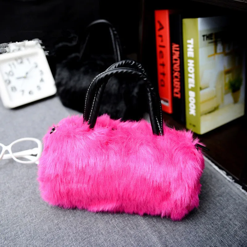 Женская меховая сумка Blascher маленькая сумка-мессенджер из искусственного меха на