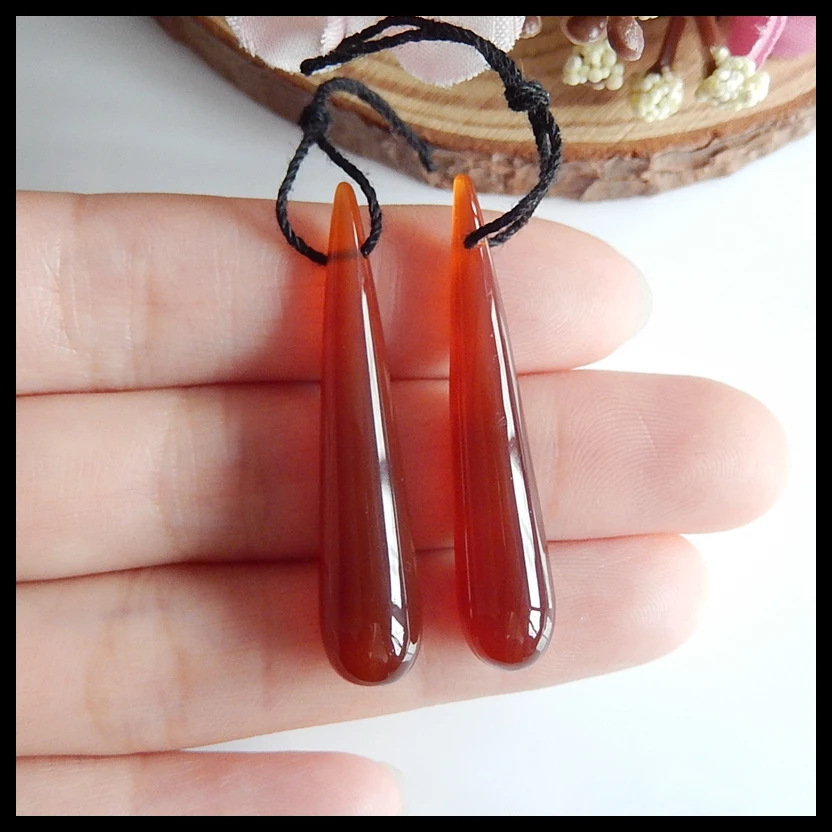 

Natural Red Agate fashion jewelry women Earrings, semiprecious stones, Jewelry accessories earring Beads,40x8mm,5.6g