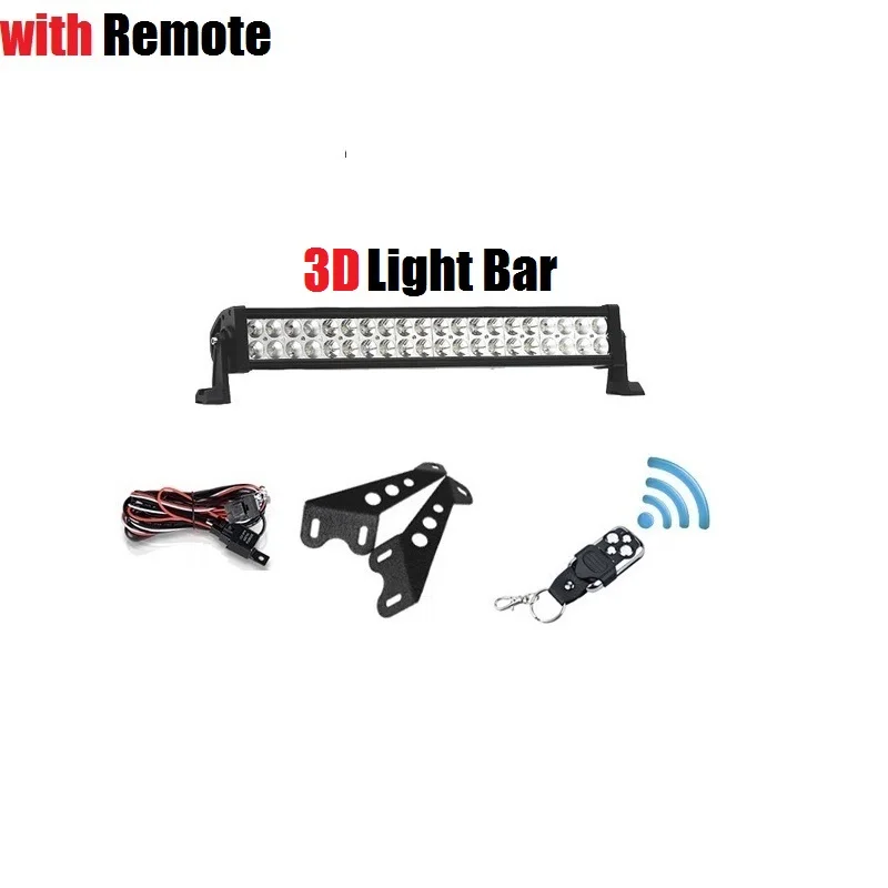 with Remote RACBOX 3D 120 Вт 22 дюйма внедорожный светодиодный рабочий светильник, комбинированный луч+ светильник, крепление для бара+ пульт дистанционного управления для JEEP Wrangler JK 07-15 - Цвет: with Remote