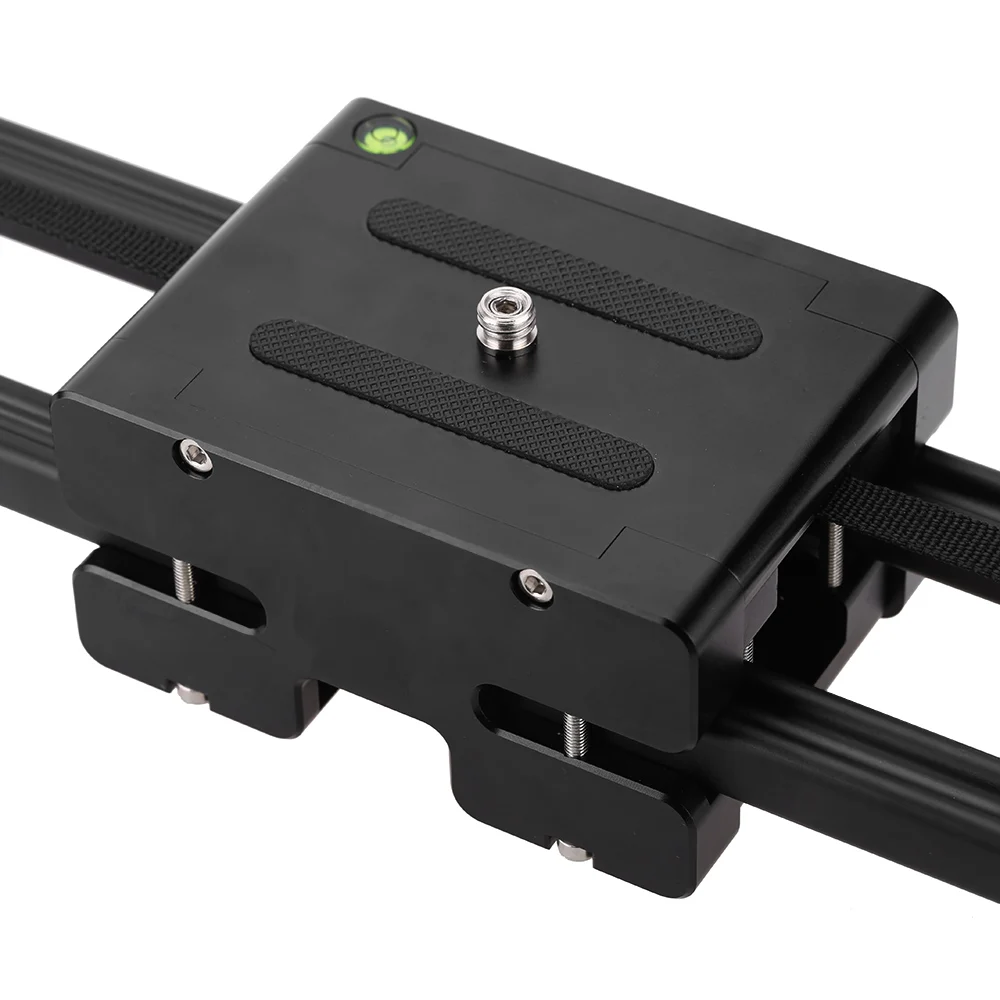 Andoer Compact Retractable Track Dolly Slider 50cm Rail Stabilizer 86cm Actual Sliding Distance with 1/4&quot and 3/8&quot Thread Screw |