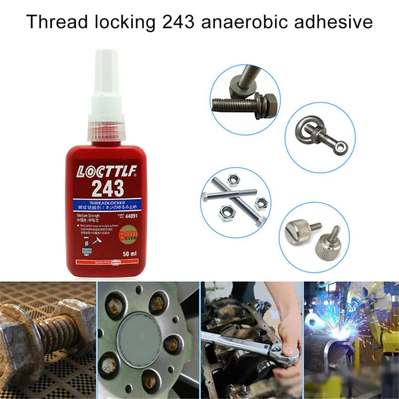 Новый 1 шт. 243 средняя прочность Threadlocker анаэробный клей доставка|Герметики| |