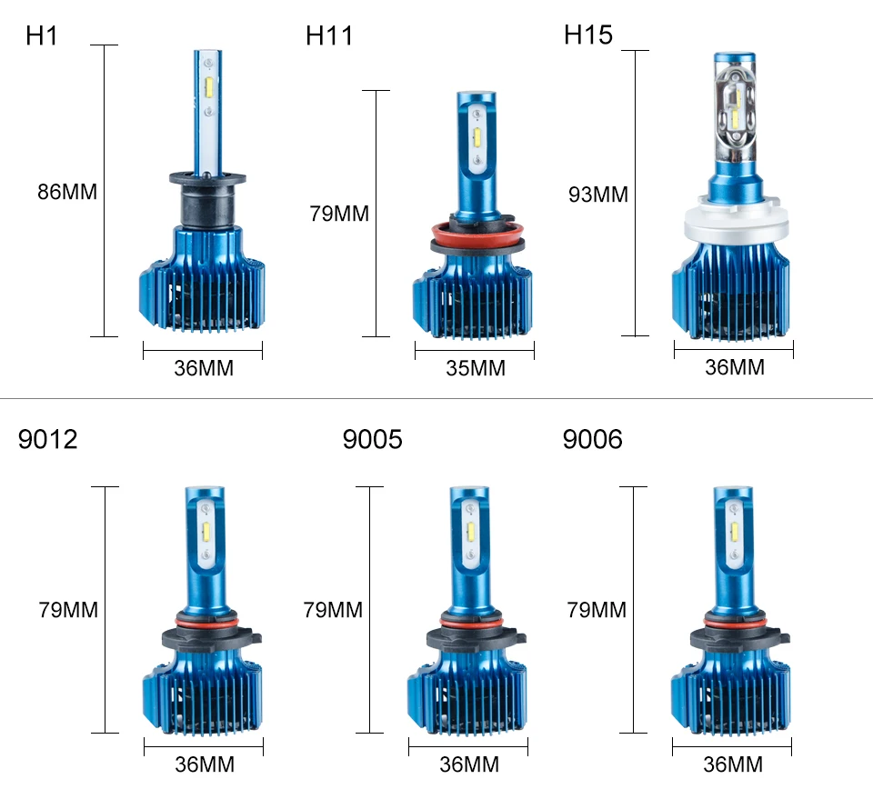 Foxcncar H4 светодиодные лампы H7 H11 H15 9005 9006 мини фара 15000LM нет необходимости canbus 9012 AC/DC 12 V 24 V 6500 К 72 Вт дальний освещение зэс светодиодный чип
