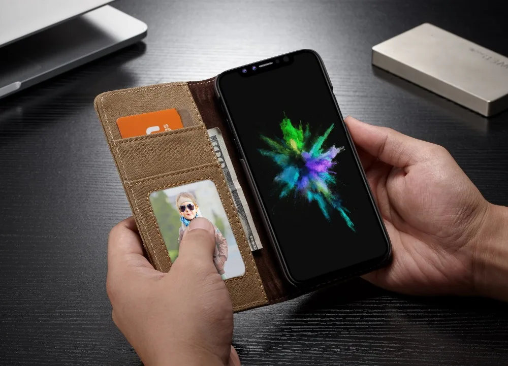 Чехол Me, брендовый Джинсовый чехол-книжка для Apple iPhone X, чехол-кошелек с подставкой для iPhone 8, 8 Plus, Джинсовый чехол с подставкой