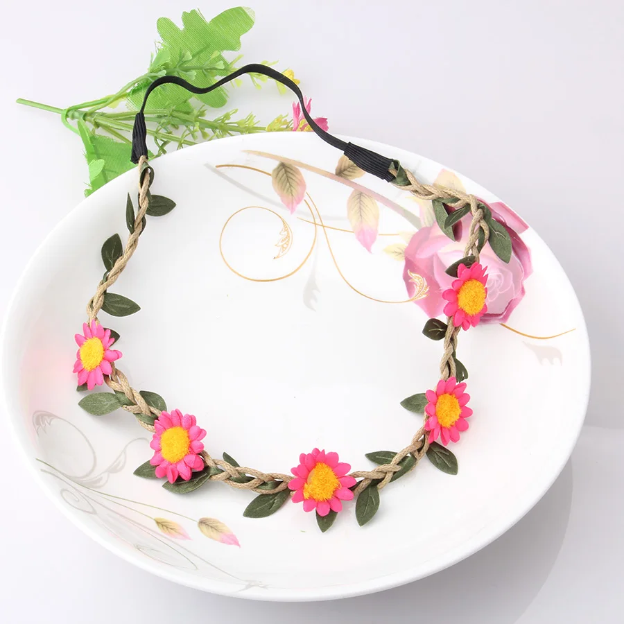 2020 горячая Распродажа модные женские богемные пляжные цветочные повязки на