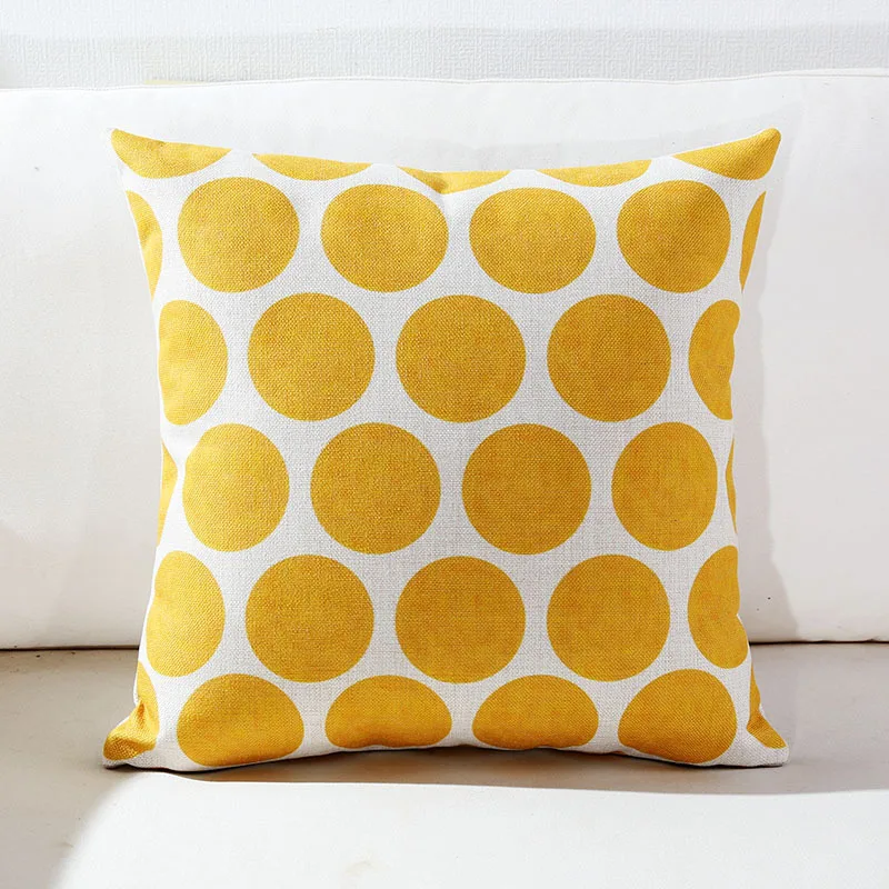 Лидер продаж простая подушка для дивана из хлопка и льна с геометрическим