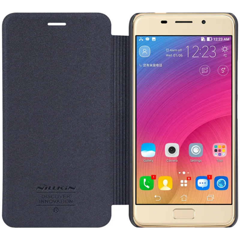 Серый Asus Zenfone 3S Max ZC521TL чехол Asus Zenfone 3S Max ZC521TL кожаный чехол NILLKIN Sparkle из искусственной кожи чехол флип-чехол для телефона - Цвет: Серый