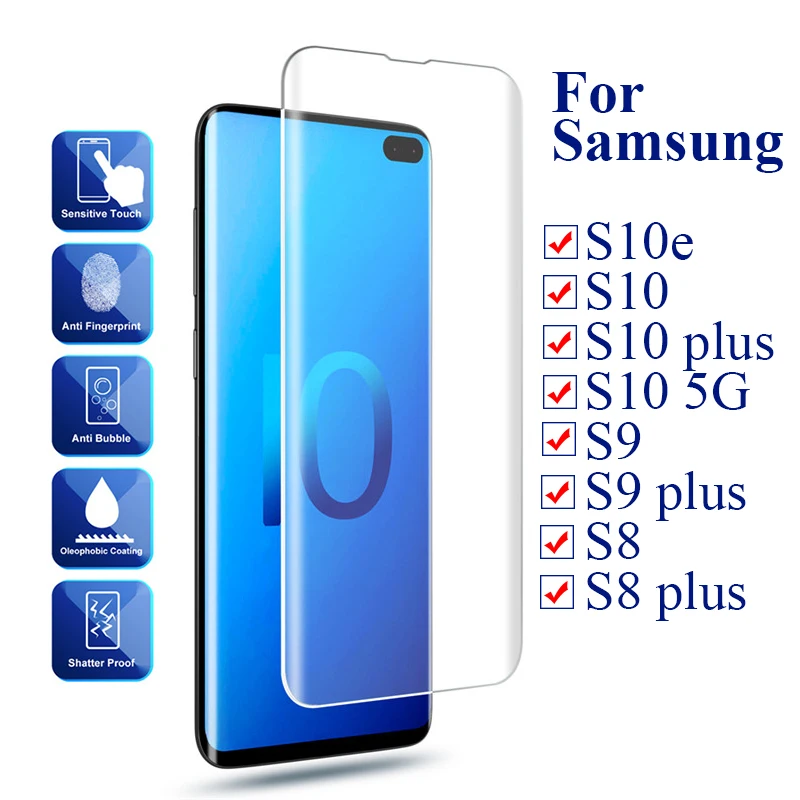 Защитное стекло для Samsung s10e s10 plus 5G galaxy s9 s8 закаленное s 10 e 9 8 s10plus samsong gelaksi экранный