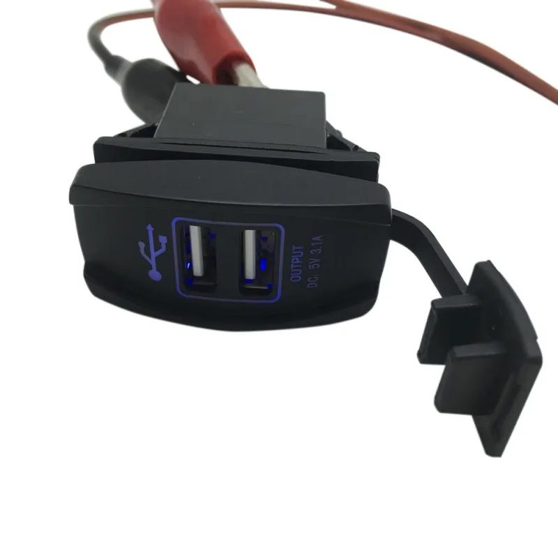 DC 12 24V 3.1A LED Мотоцикл Авто двойной USB адаптер для автомобильного прикуривателя