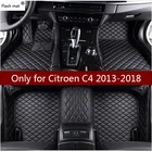 Кожаный Автомобильный Коврик для Citroen C4 2013 2014 2015 2016 2017 2018