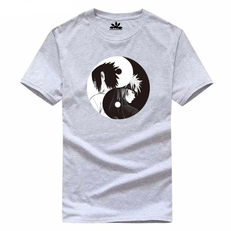 Новинка летняя мультяшная футболка Yin Yang Tai Chi Мужская из 100% хлопка с коротким