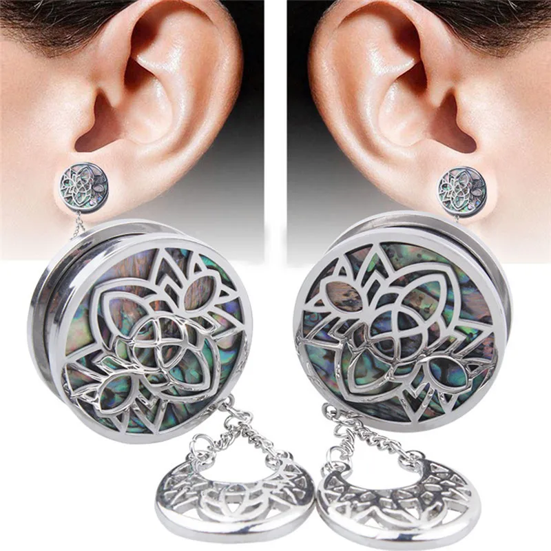 Горячая распродажа! Расширитель ушей из серебра и золота заглушки нержавеющей