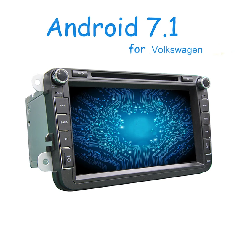 2 din Android 7 1 четырехъядерный ГБ ОЗУ автомобильный DVD плеер для VW Passat CC Polo GOLF 5 6 Touran EOS