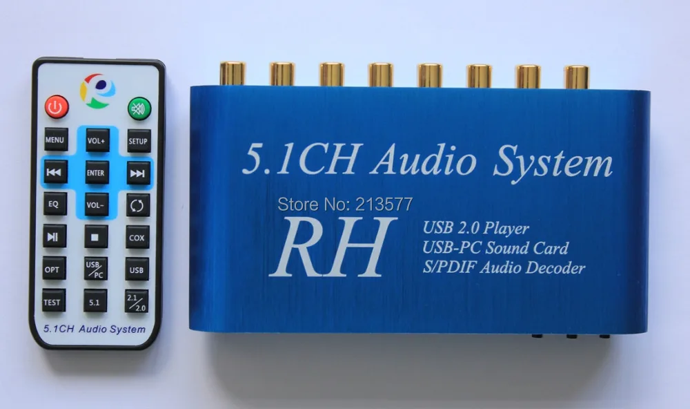 1 шт./партия USB цифровой звук/медиаплеер 5.1CH аудио система DTS/AC3 S/PDIF декодер