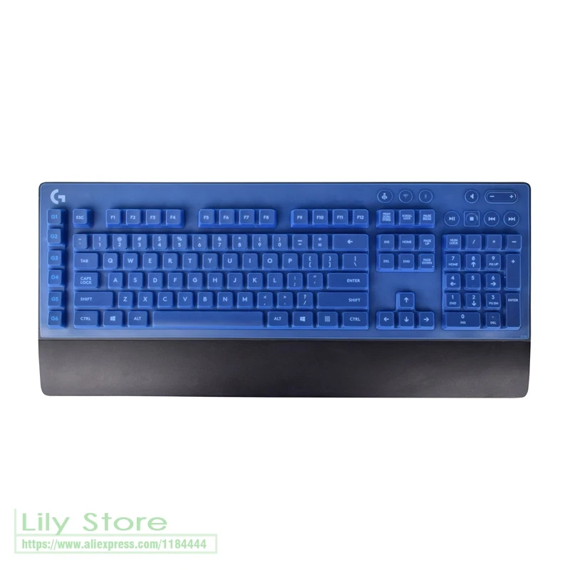 Синий Для lotech G613 LIGHTSPEED Беспроводная Механическая игровая клавиатура крышка Защитная Кнопка пылезащитный чехол 104 ключ защитная кожа - Цвет: Синий