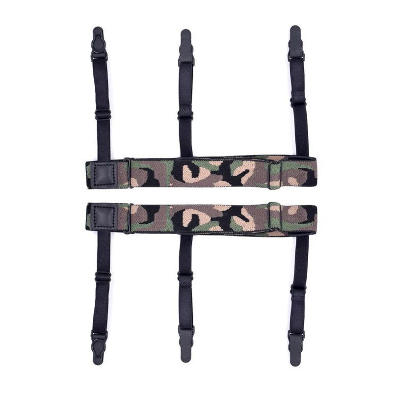 2020 регулируемые подтяжки для рубашек камуфляжные Эластичные мужчин ног