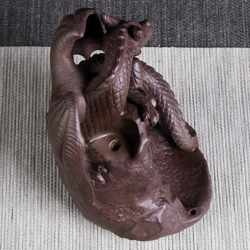 

Home Decor Ceramic Dragon Backflow Incense Burner Creative Home Decoration Dragons Incense Holder Censer for living room