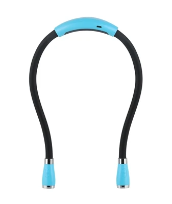 Blue Шеи книга свет Светодиодный лампа для чтения USB Перезаряжаемые, фонарик на шею, 4 светодиодный ручной работы яркий вязанный светильник, чтение в постели ночного бега - Испускаемый цвет: Blue