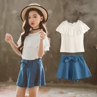 girls clothing sets 2022 summer kids t shirts topshorts 2pcs children clothing suit casual girls clothes 4 6 8 9 10 11 12 years
