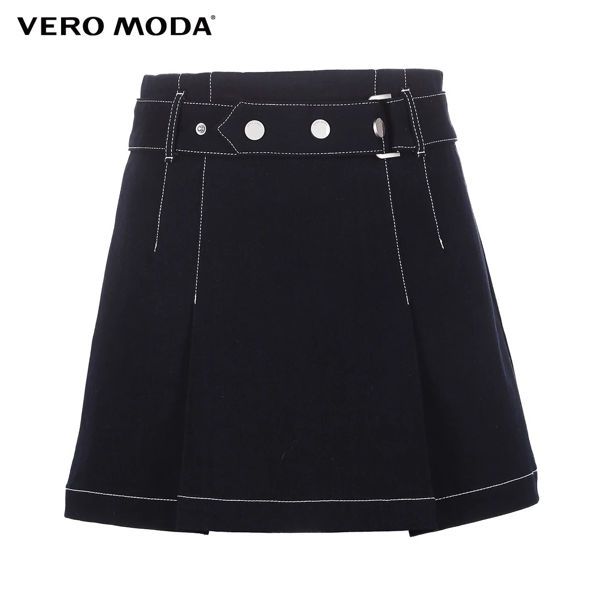 Vero Moda Новая женская OL Стиль видимые стежки A-lined мини джинсовая юбка | 318337510
