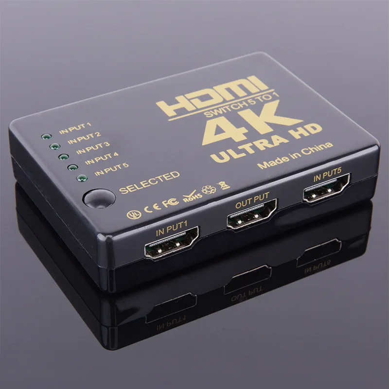 Коммутатор HDMI 5 в 1 4K * 2K портов HD видеопереключатель сплиттер переключатель