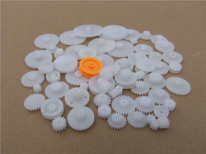 64 шт./лот набор пластиковых зубчатых ремней ось червь однослойный корона шкив
